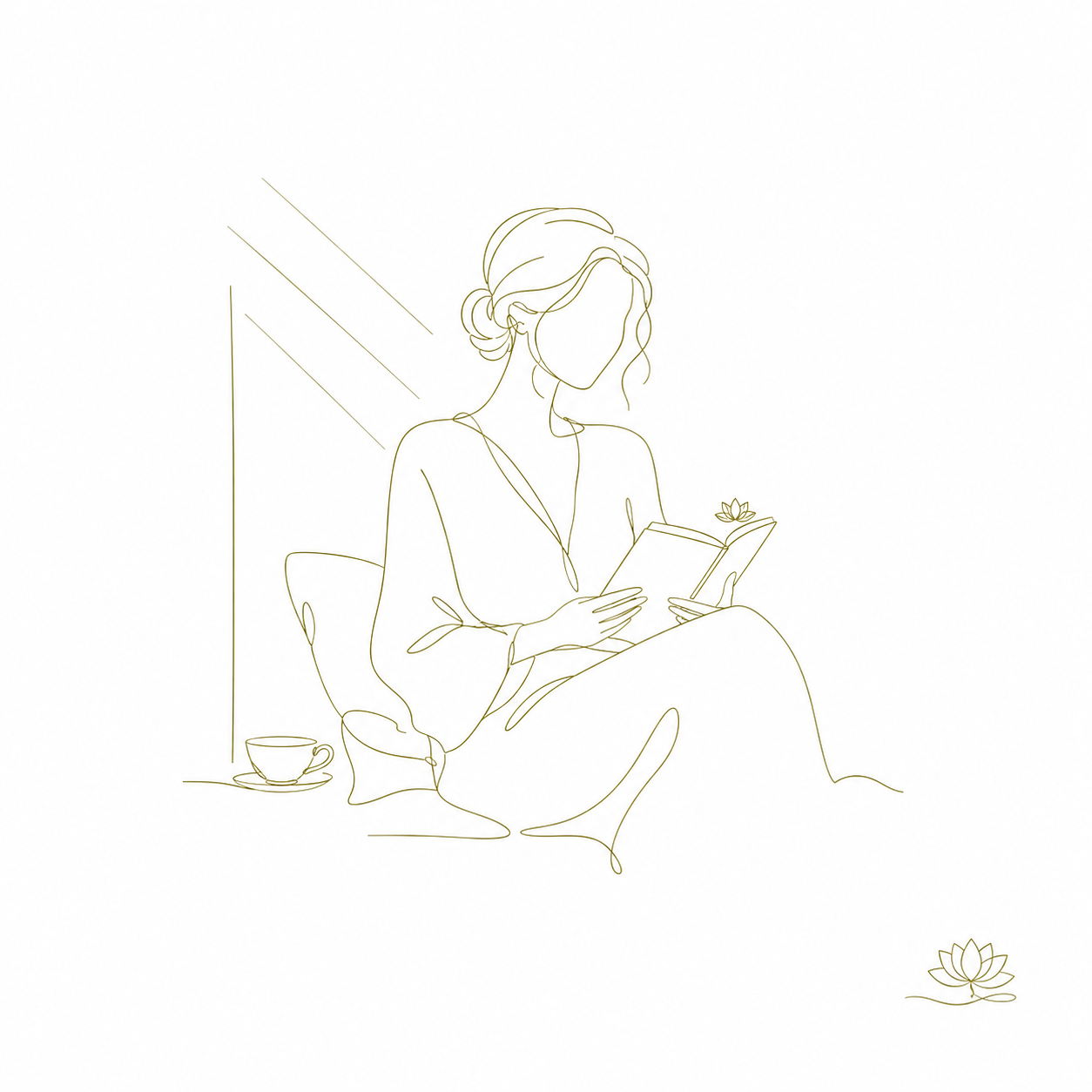 コラムを読む女性